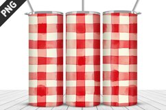 Red Plaid Tumbler Design | Valentine&#039;s Day Tumbler Wrap Product Image 3