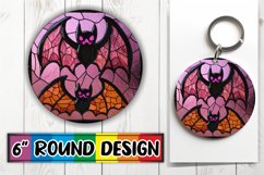 Mystical Halloween Stained Glass Round Design Product Image 1
