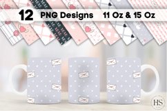 12 Valentine&#039;s Day Mug Sublimation Bundle, Mug Wrap Bundle Product Image 1