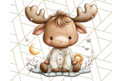 Woodland Nursery Baby Animals Clipart, Cute Animals Png Product Image 4
