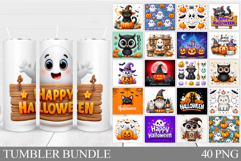Halloween Tumbler Bundle. Cute Halloween Tumbler Sublimation Product Image 1