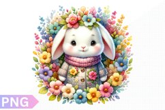 Spring Bunny Clipart - Bunny sublimation PNG Design Product Image 1
