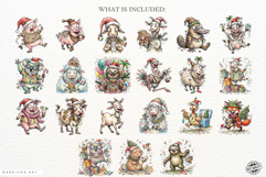 Whimsical Christmas In July Animals Clipart Product Image 4
