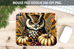 Owl Mouse pad Sublimation - Thanksgiving PNG Design Product Image 1