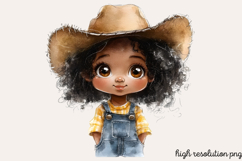 Little Cowgirl Clipart Sublimation PNG Product Image 1