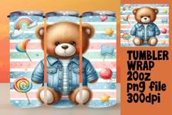 Stylish Tumbler Design for Sublimation , Teddy Bear Product Image 1