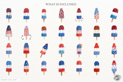 Patriotic Ice Cream Pops Clipart Product Image 4