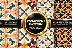 Wallpaper Pattern Digital Papers - 04 Variations Product Image 1