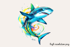 Bioluminescent Sea Animal Clipart PNG Product Image 1