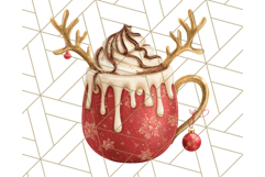 Christmas Coffee Mugs Clipart PNG Festive Cups Product Image 4