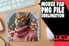 Purrfectly Playful Sublimation Mousepad PNG Product Image 1