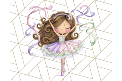 Ballerina Clipart PNG, Cute Ballet Girl Illustration Art Product Image 4