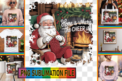 Vibrant TSHIRT Sublimation PNG, Funny Santa Product Image 1