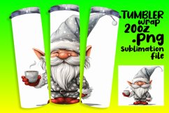 Gnome Watercolor Tumbler Wrap 20oz Holiday Sublimation Product Image 1