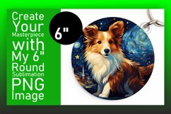 Vibrant Dog Art Round Design Colorful PNG Product Image 1