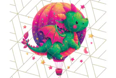 Cute Fantasy Dragon Clipart PNG, Bold Baby Dragon Clip Art Product Image 4