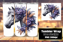 Amazing 20oz Tumbler Wrap Download , Horse Product Image 1