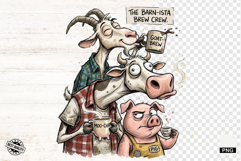 Whimsical Animal Drink Coffee - Whimsical Animals Clipart Product Image 1