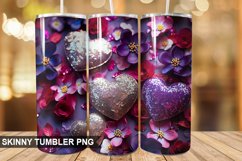 3D Valentine's Day Tumbler Design | Sublimation Wrap 20 Oz Product Image 1