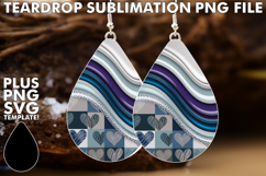 LUMINOUS TEARDROP EARRINGS Gift PNG, Pattern Product Image 1
