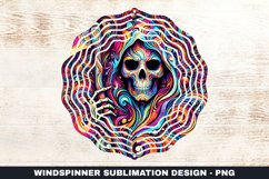 Halloween Skull Wind Spinner Sublimation Design Product Image 1