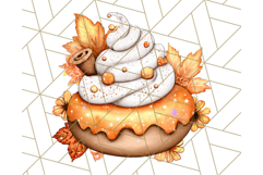 Fall Donut Clipart PNG, Autumn Donuts With Pumpkins Product Image 4