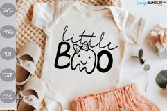 Little Boo SVG Cut Files/ Baby Shirt SVG Design Product Image 1