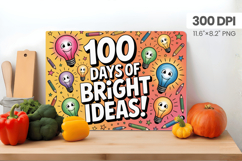 100 days of school Cutting Board PNG Design, Teacher PNG Product Image 1