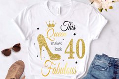 40th birthday svg, Queen Birthday 40th Svg, 40th Birthday sv Product Image 3