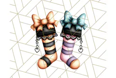 Pastel Goth Halloween PNG Clipart, Creepy Cute Art Product Image 4