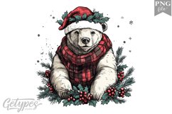 Christmas Bear Clipart Design - High Quality 300 Dpi Product Image 1