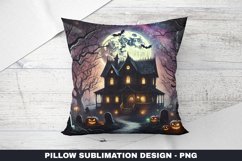 Halloween House Pillow Case Sublimation | Pillow Cover Product Image 1