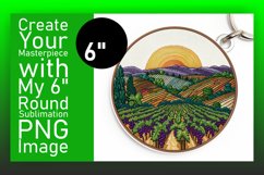 Sublimation Keychain Design - Scenic Round Art Product Image 1