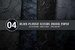 Black Plaster Texture Digital Paper Product Image 1