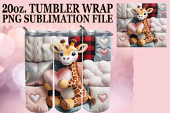 Heartfelt joy 20oz tumbler wrap, Valenines Animals Product Image 1