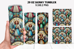 Jesus Skinny Tumbler 20oz Wrap Design, Christmas Tumbler Product Image 1