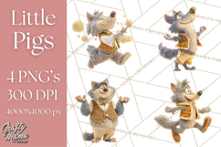 Storybook Piglets Fairy Tale Storybook PNG Clipart Product Image 1