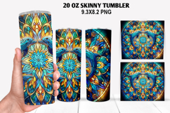 Skinny Tumbler 20oz Wrap Design, Summer Tumble PNG Design Product Image 1