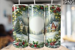 Christmas Watercolor Tumbler Wrap - Christmas PNG Design Product Image 1