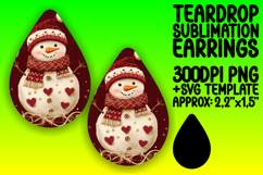 Lovely Teardrop Design for Earrings Projects , Snowman Product Image 1