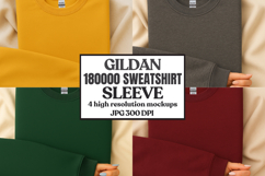 Gildan 18000 Sleeve Mockup, Cozy Crewneck Sleeve Mockup Product Image 1