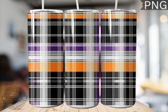 Halloween Plaid Pattern Tumbler Wrap - High Quality 300 Dpi Product Image 1