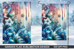 Flowers Garden Flag Sublimation| Flower Garden Flag PNG Product Image 1