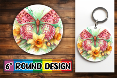 Bright Sublimation Car Coasters, Butterfly Product Image 1