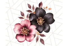 Gothic Floral PNG, Dark Aesthetic Flowers Clipart Print Product Image 4