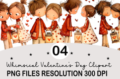 Whimsical Valentine's Day Clipart Valentine's Png Product Image 1