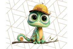 Cute Safari Animal Clipart with Jungle Accessories Png Product Image 4