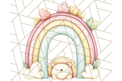 Pastel Plushie Rainbow Clipart PNG, Nursery Baby Animals Png Product Image 4