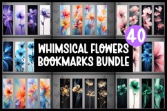 40 Whimsical Flowers Bookmarks Sublimation PNGs I Bookmarks Product Image 1