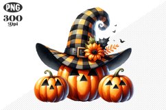 Halloween Pumpkin Sublimation - Clipart PNG Design Product Image 1